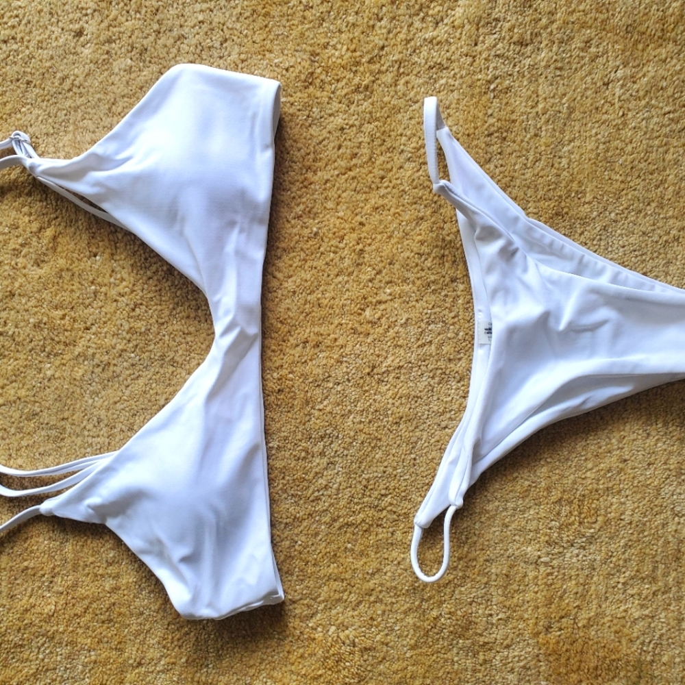 Zaful Low-Rise White Bikini